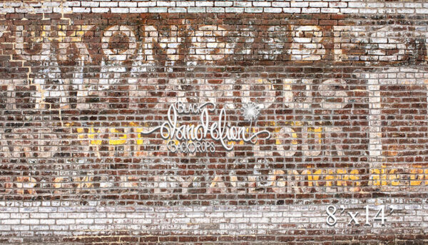 8x14-Famous Brick-Black Dandelion Backdrops
