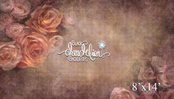 8x14-Mother's Rose-Black Dandelion Backdrops