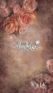 8x14v-Mother's Rose-Black Dandelion Backdrops