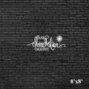 8x8-Black Metal Brick-Black Dandelion Backdrops