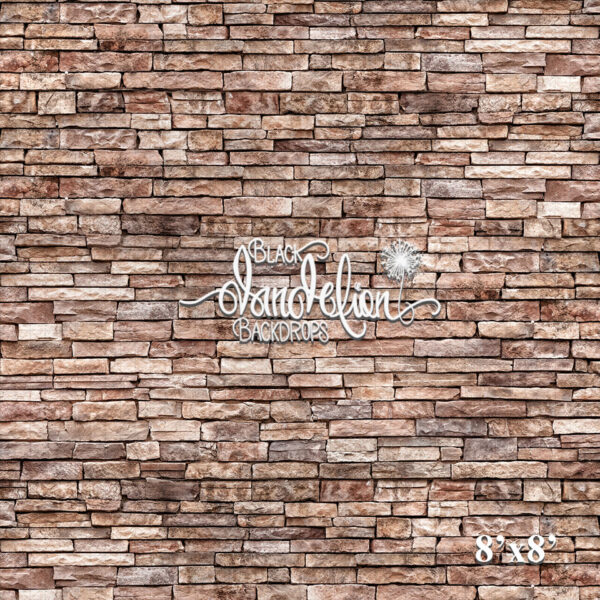 8x8-Shell Brick -Black Dandelion Backdrops