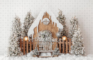 9x14-A Fairy Christmas on White-Black Dandelion Backdrops