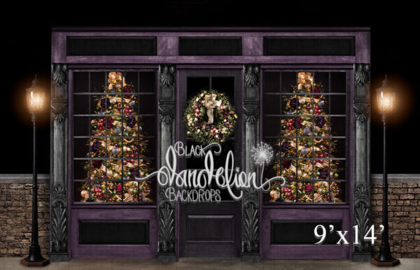 9x14-Park City Christmas-Black Dandelion Backdrops