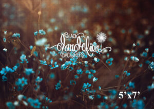 5x7-Blue Jaz-Black Dandelion Backdrops
