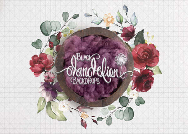 Rose Wreath-Black Dandelion Backdrops