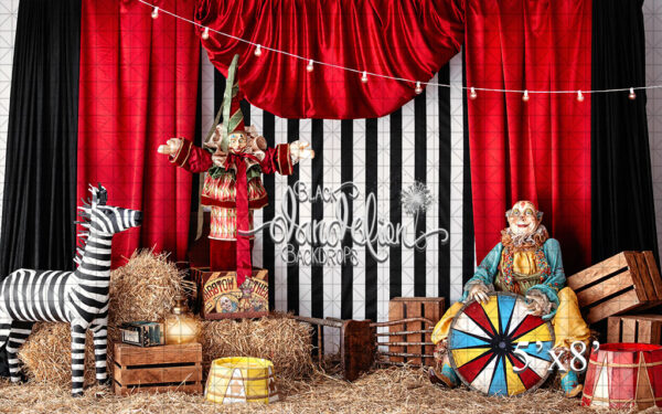 5x8-Wonky Circus-Black Dandelion Backdrops