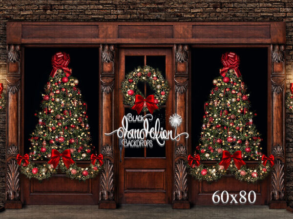 60x80-Christmas on Garrison-Black Dandelion Backdrops