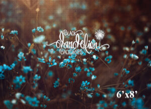 6x8-Blue Jaz-Black Dandelion Backdrops