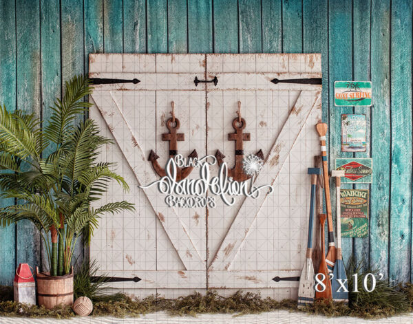8x10-Beach House Entry-Black Dandelion Backdrops