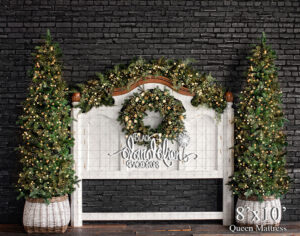 8x10-Countryside Christmas Headboard-Black Dandelion Backdrops