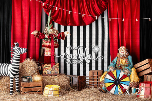 8x12-Wonky Circus-Black Dandelion Backdrops