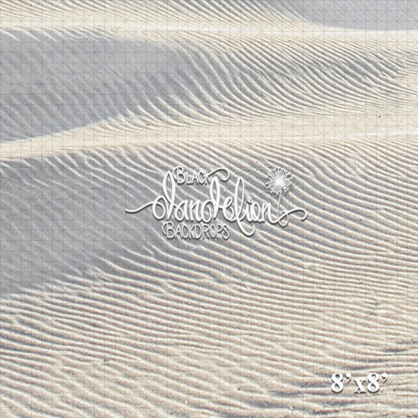 8x8-White Ripple Sand-Black Dandelion Backdrops