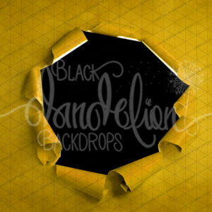 Dirty Yellow Ripped Paper-Black Dandelion Backdrops