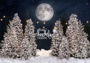 10x7-Snow White Tree Farm-Black Dandelion Backdrops