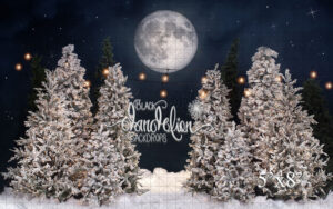 5x8-Snow White Tree Farm-Black Dandelion Backdrops