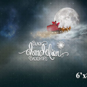 6x8-On Rudolph with Glitter-Black Dandelion Backdrops