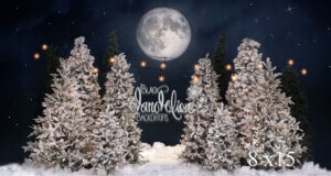 8x15-Snow White Tree Farm-Black Dandelion Backdrops