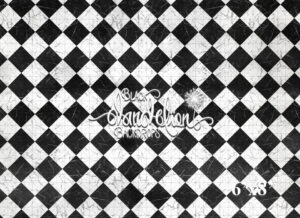 6x8--Marble Checker-Black Dandelion Backdrops