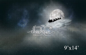 9x14-Santa over the Moon-Black Dandelion Backdrops
